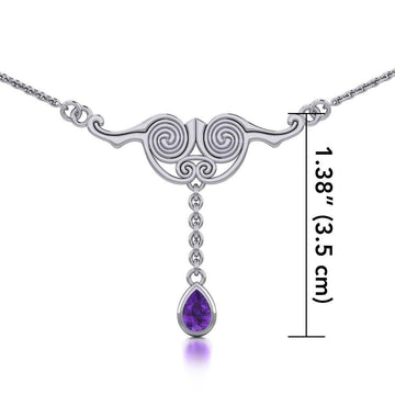 Celtic Silver Spiral Necklace TNC055 - Jewelry